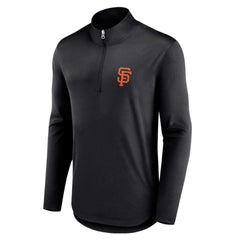 Black San Francisco Giants Fanatics Quarterback Quarter-Zip Top