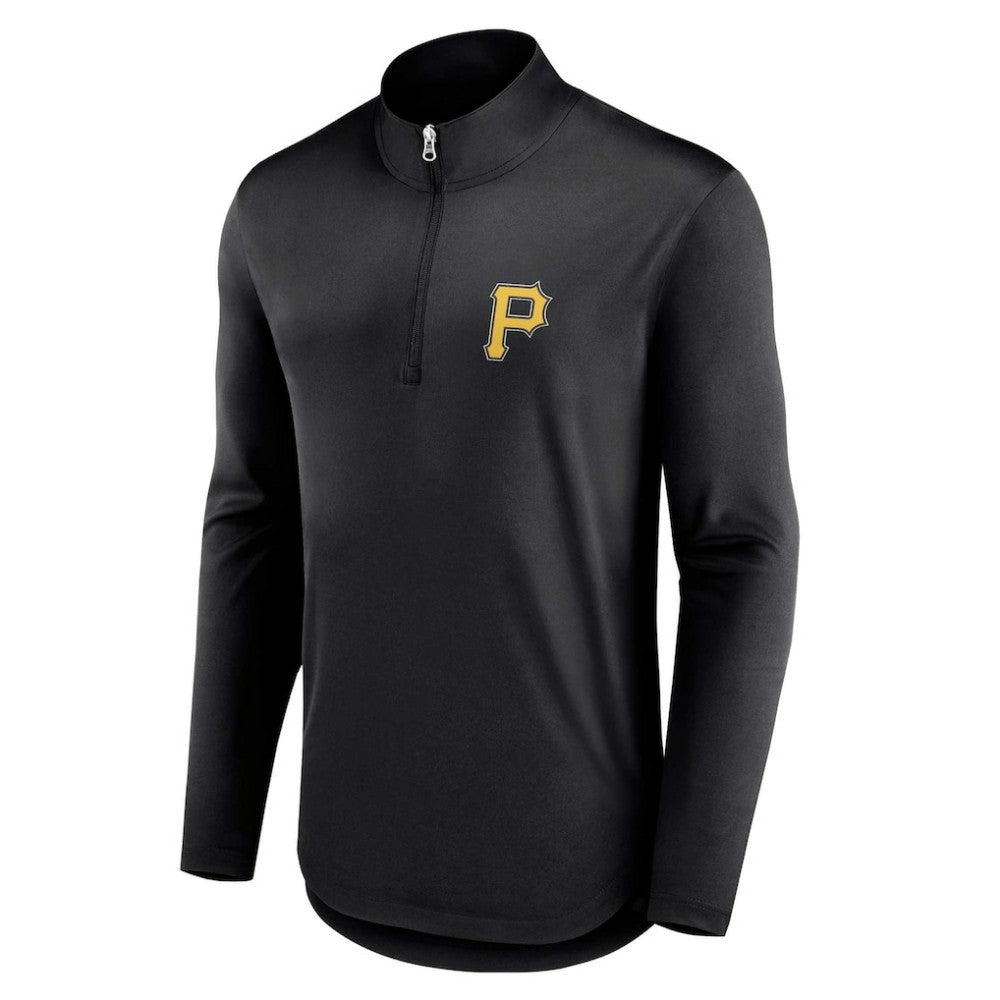 Black Pittsburgh Pirates Fanatics Quarterback Quarter-Zip Top