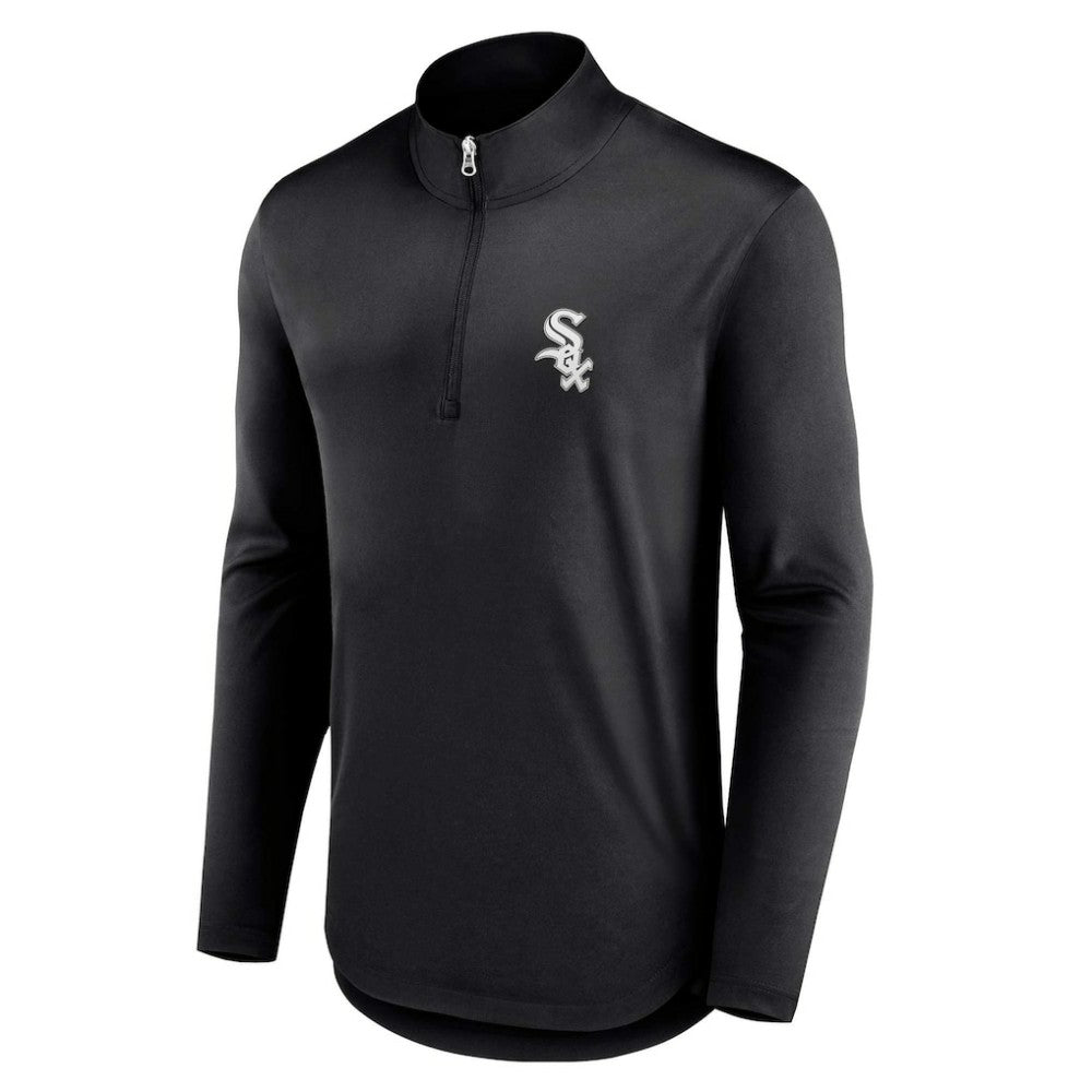 Black Chicago White Sox Fanatics Quarterback Quarter-Zip Top
