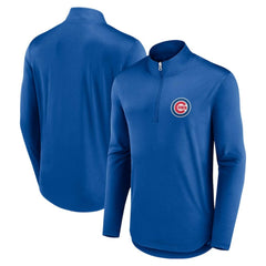 Royal Chicago Cubs Fanatics Quarterback Quarter-Zip Top
