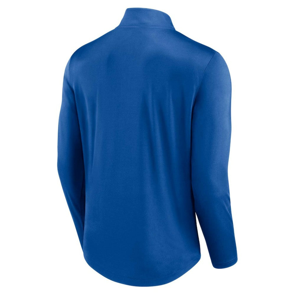 Royal Chicago Cubs Fanatics Quarterback Quarter-Zip Top