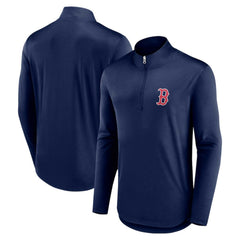 Navy Boston Red Sox Fanatics Quarterback Quarter-Zip Top