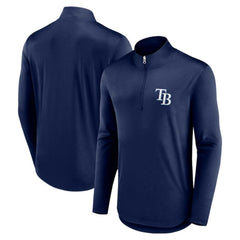 Navy Tampa Bay Rays Fanatics Quarterback Quarter-Zip Top