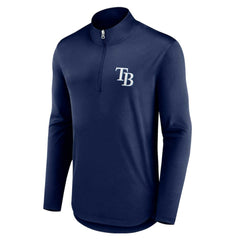 Navy Tampa Bay Rays Fanatics Quarterback Quarter-Zip Top