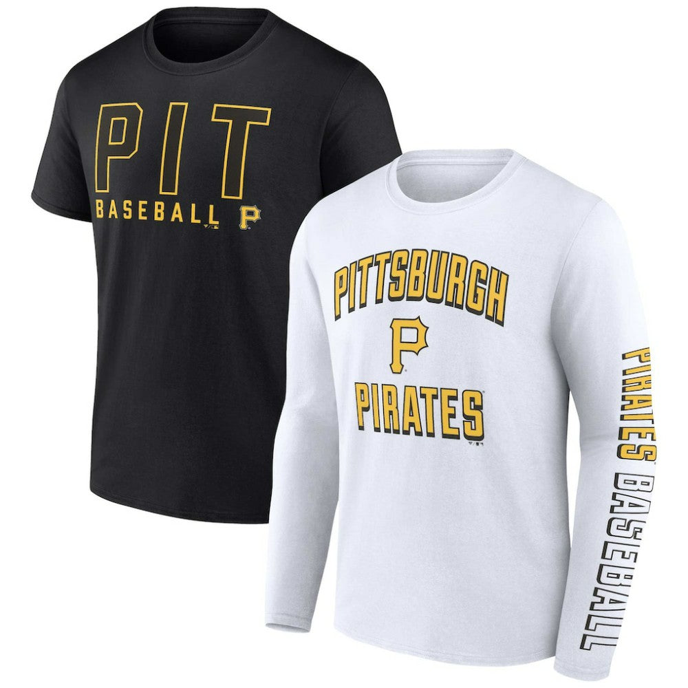 Black/White Pittsburgh Pirates Fanatics Two-Pack Combo T-Shirt Set
