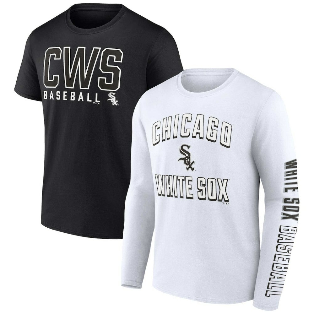 Black/White Chicago White Sox Fanatics Two-Pack Combo T-Shirt Set