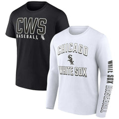 Black/White Chicago White Sox Fanatics Two-Pack Combo T-Shirt Set