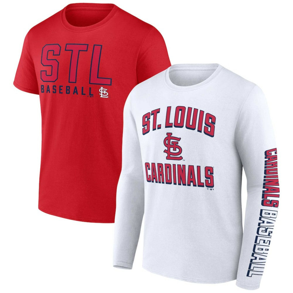 Red/White St. Louis Cardinals Fanatics Two-Pack Combo T-Shirt Set