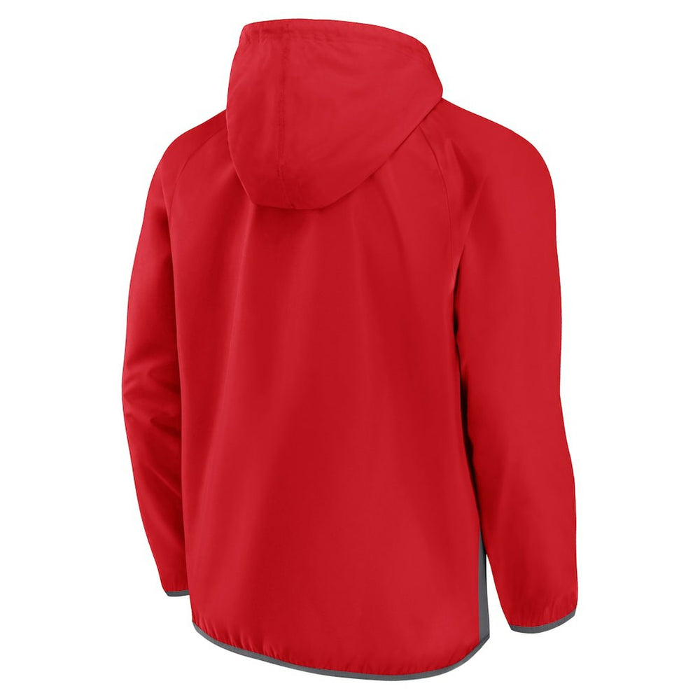 Fanatics Chicago Bulls Anorak Flagrant Foul Color-Block Raglan Hoodie Half-Zip Jacket