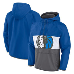 Fanatics Dallas Mavericks Anorak Flagrant Foul Color-Block Raglan Hoodie Half-Zip Jacket sale