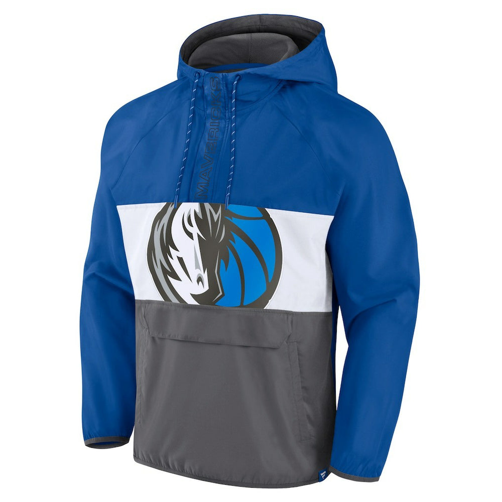 Fanatics Dallas Mavericks Anorak Flagrant Foul Color-Block Raglan Hoodie Half-Zip Jacket sale