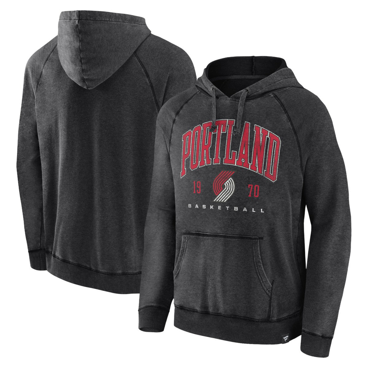 Fanatics Portland Trail Blazers Foul Trouble Snow Wash Raglan Pullover Hoodie