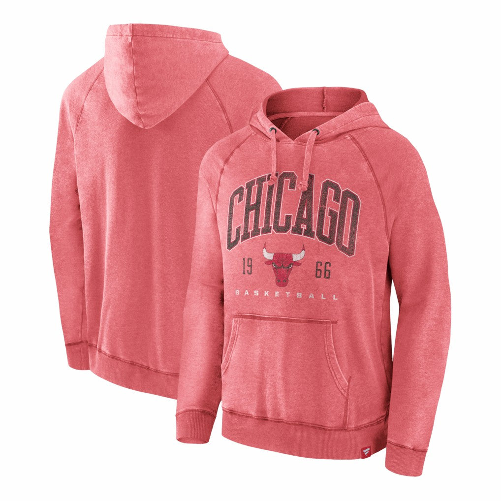 Fanatics Chicago Bulls Foul Trouble Snow Wash Raglan Pullover Hoodie