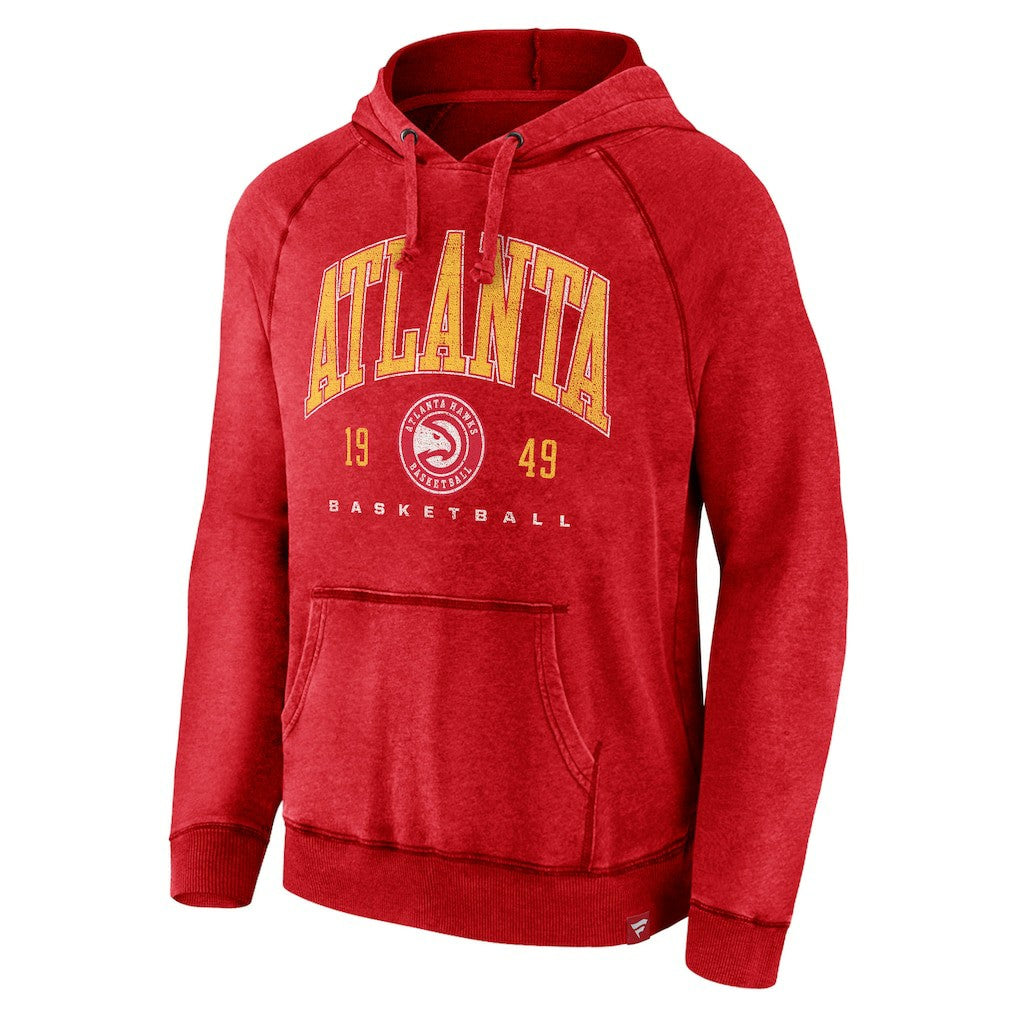 Fanatics Atlanta Hawks Foul Trouble Snow Wash Raglan Pullover Hoodie