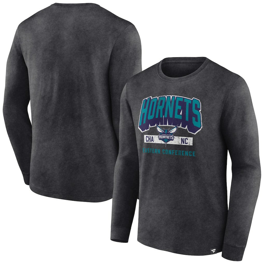 Fanatics Charlotte Hornets Front Court Press Snow Wash Long Sleeve T-Shirt