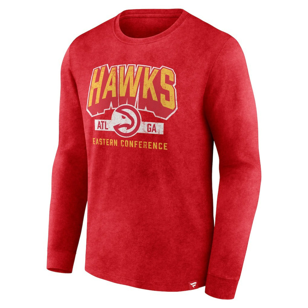 Fanatics Atlanta Hawks Front Court Press Snow Wash Long Sleeve T-Shirt