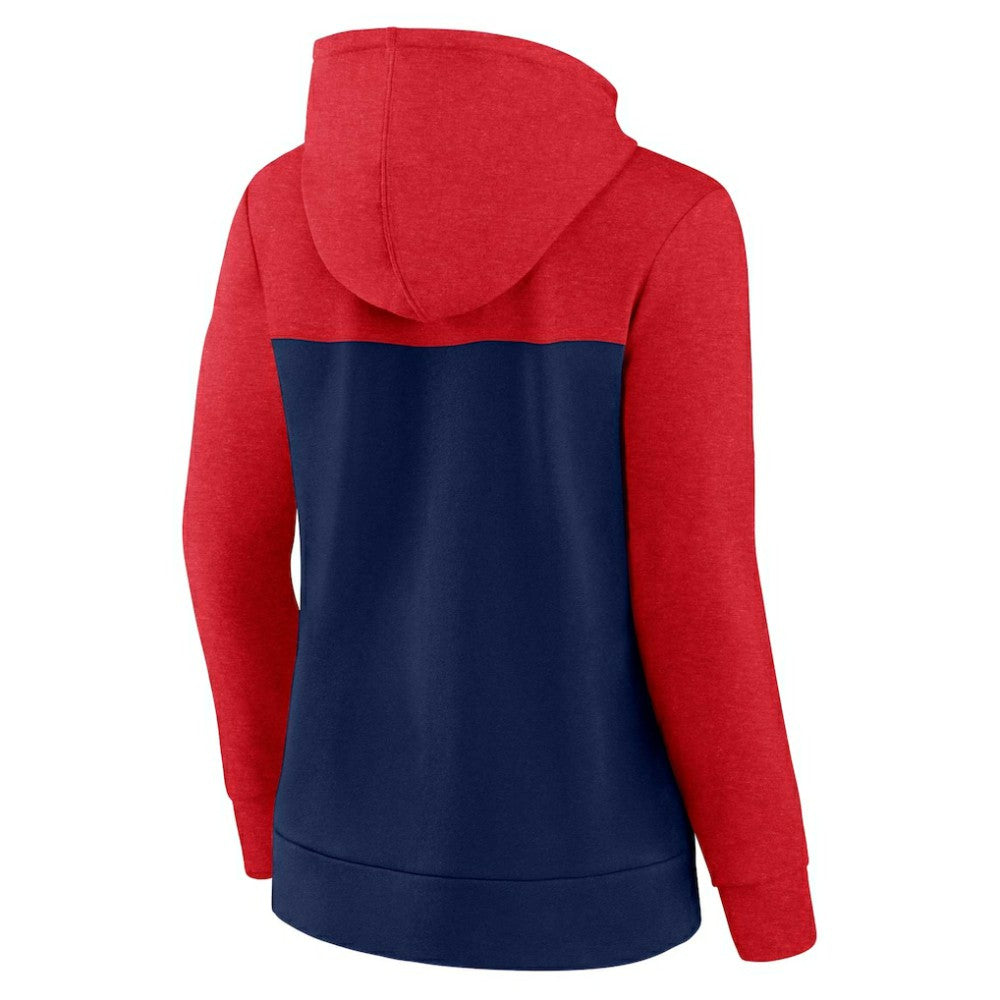 Red/Navy Washington Nationals Fanatics Women's City Ties Hoodie Full-Zip Sweatshirt