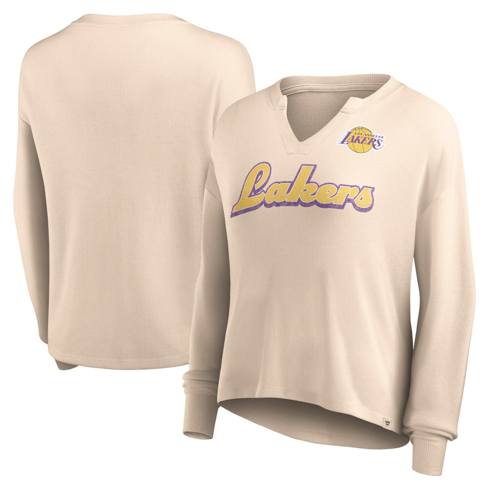 Fanatics Los Angeles Lakers Women's Go For It Long Sleeve Notch Neck T-Shirt
