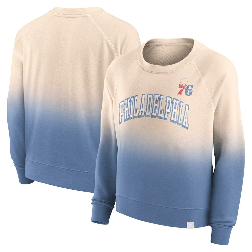 Fanatics Philadelphia 76ers Women's Lounge Arch Raglan Pullover Sweatshirt