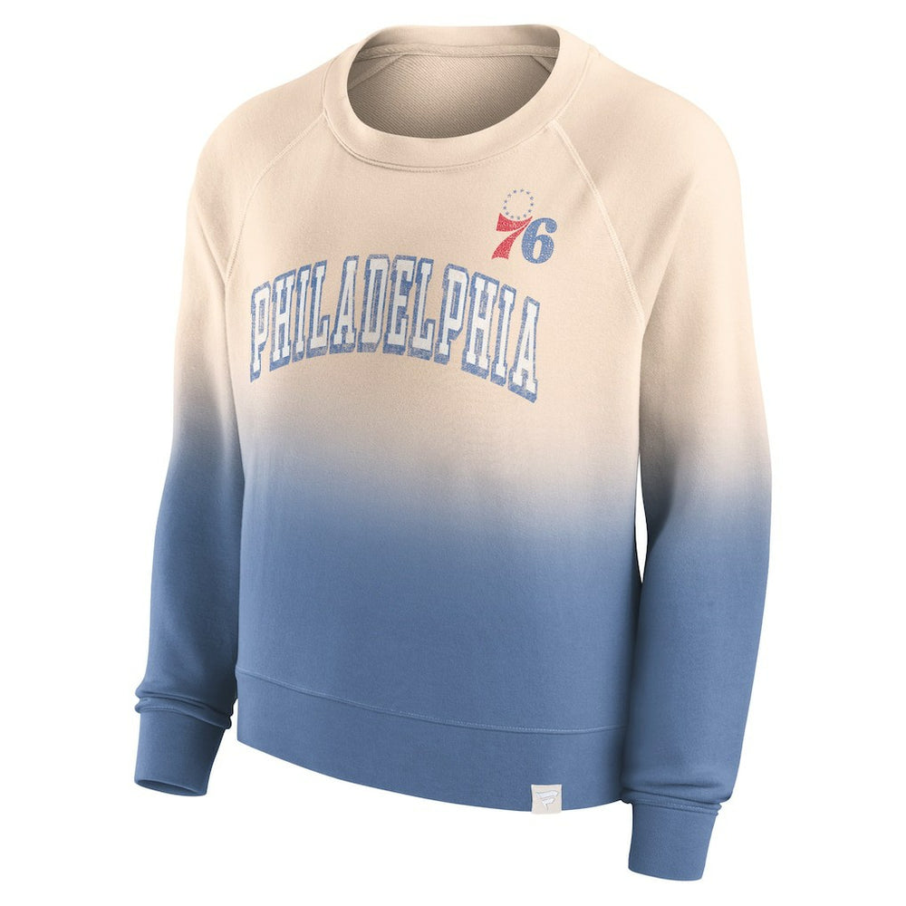 Fanatics Philadelphia 76ers Women's Lounge Arch Raglan Pullover Sweatshirt