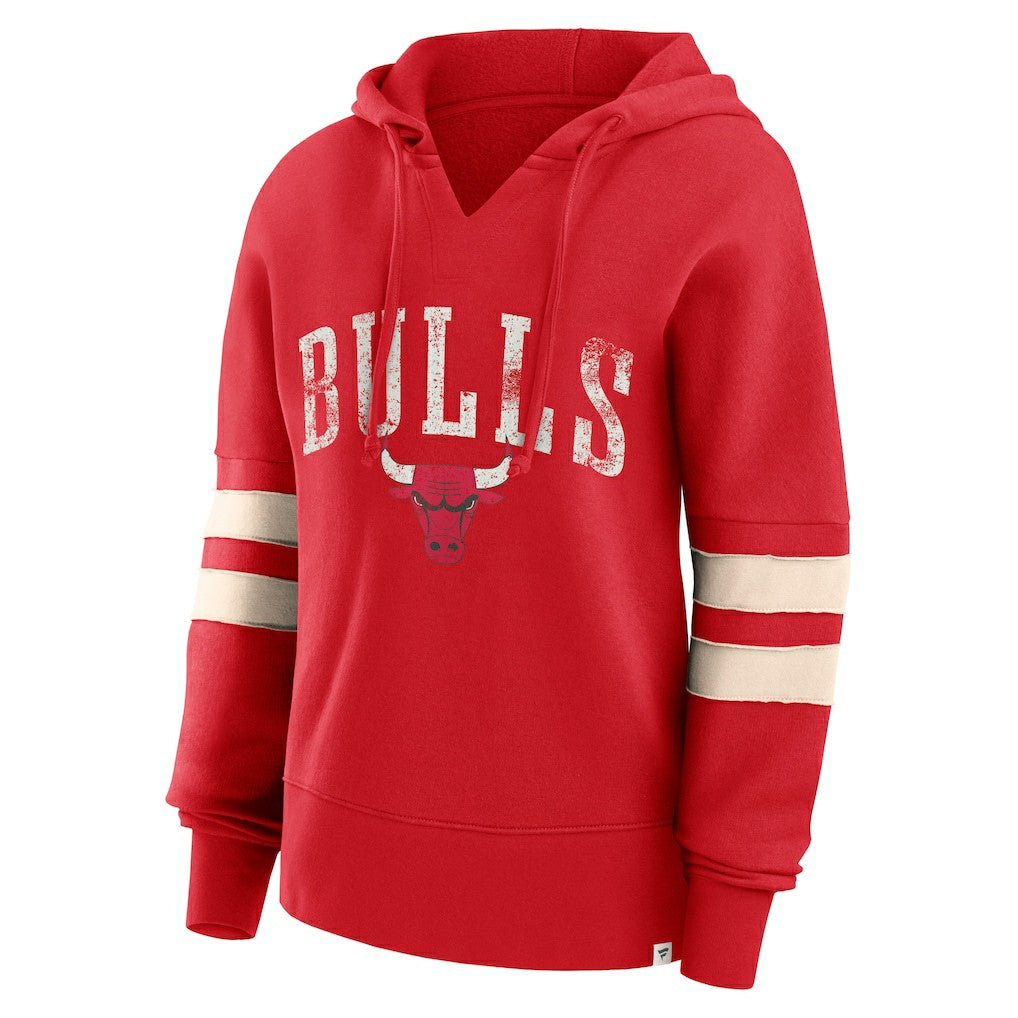 Fanatics Chicago Bulls Women's Bold Move Dolman V-Neck High Hip Hoodie