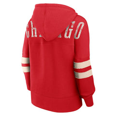 Fanatics Chicago Bulls Women's Bold Move Dolman V-Neck High Hip Hoodie