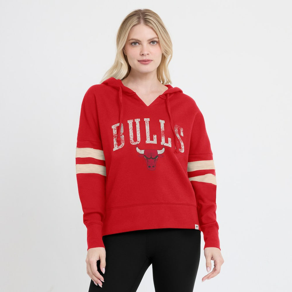 Fanatics Chicago Bulls Women's Bold Move Dolman V-Neck High Hip Hoodie