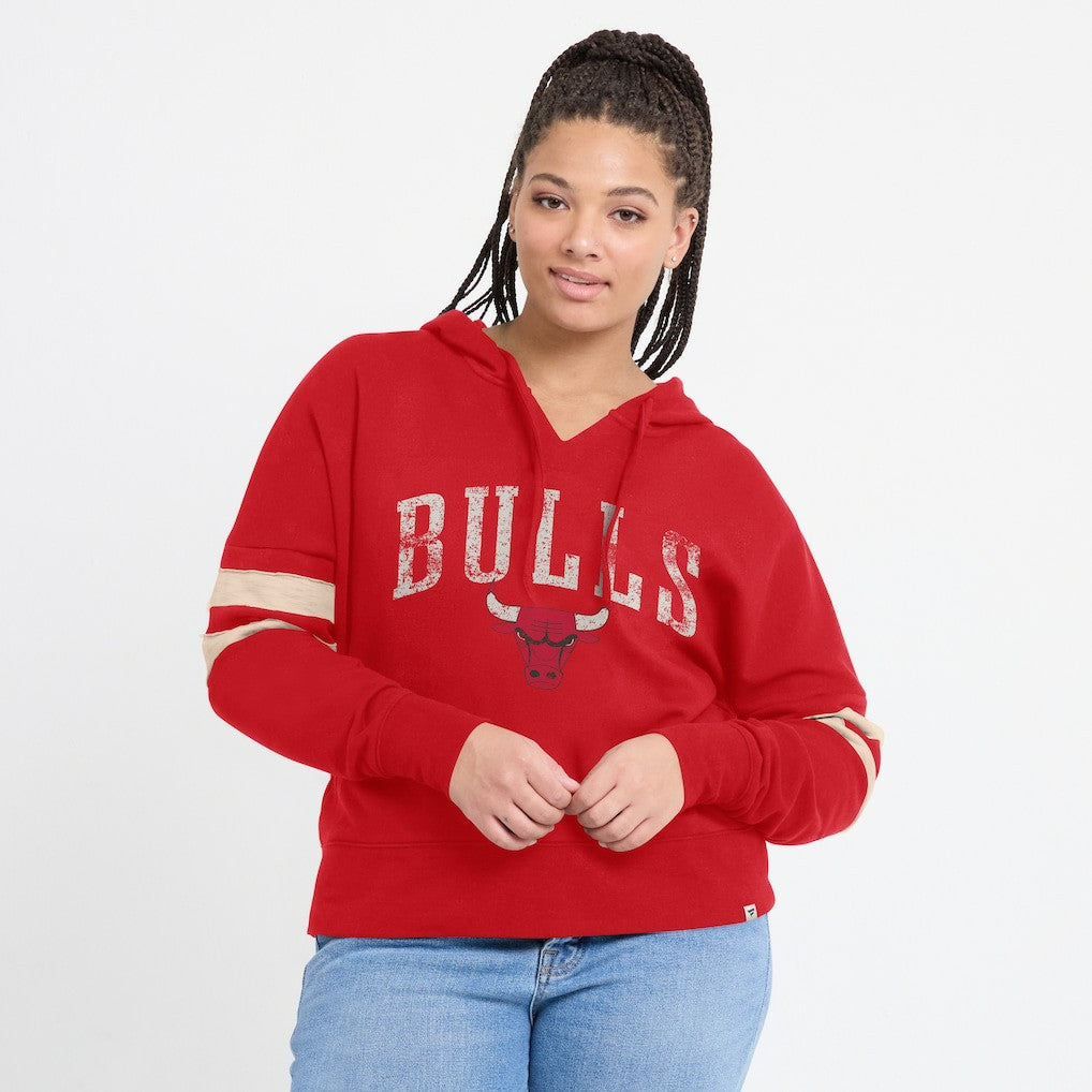 Fanatics Chicago Bulls Women's Bold Move Dolman V-Neck High Hip Hoodie