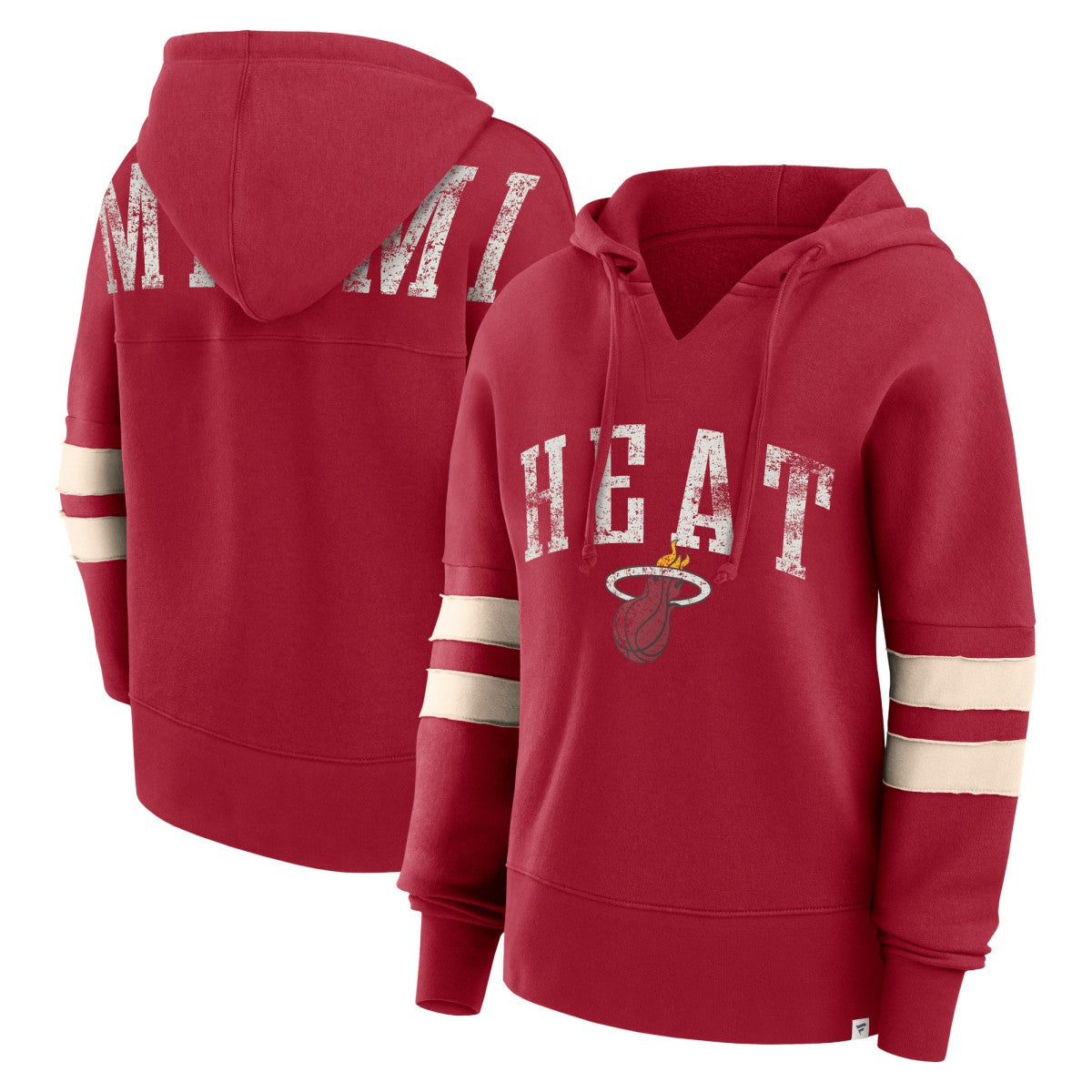 Fanatics Miami Heat Women's Bold Move Dolman V-Neck High Hip Hoodie