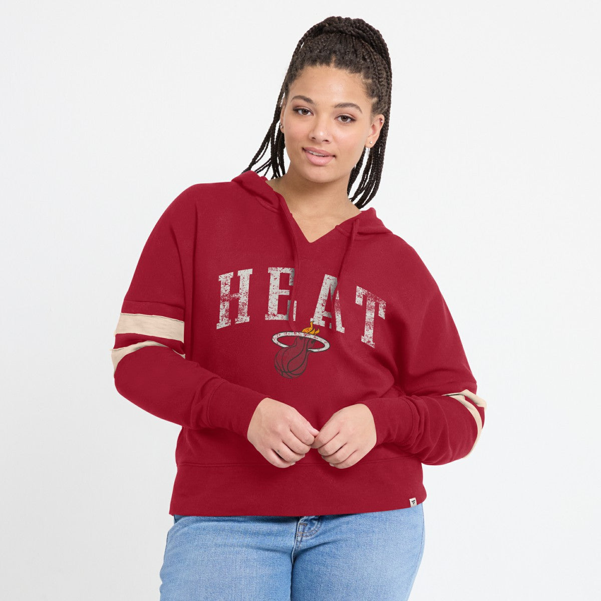 Fanatics Miami Heat Women's Bold Move Dolman V-Neck High Hip Hoodie