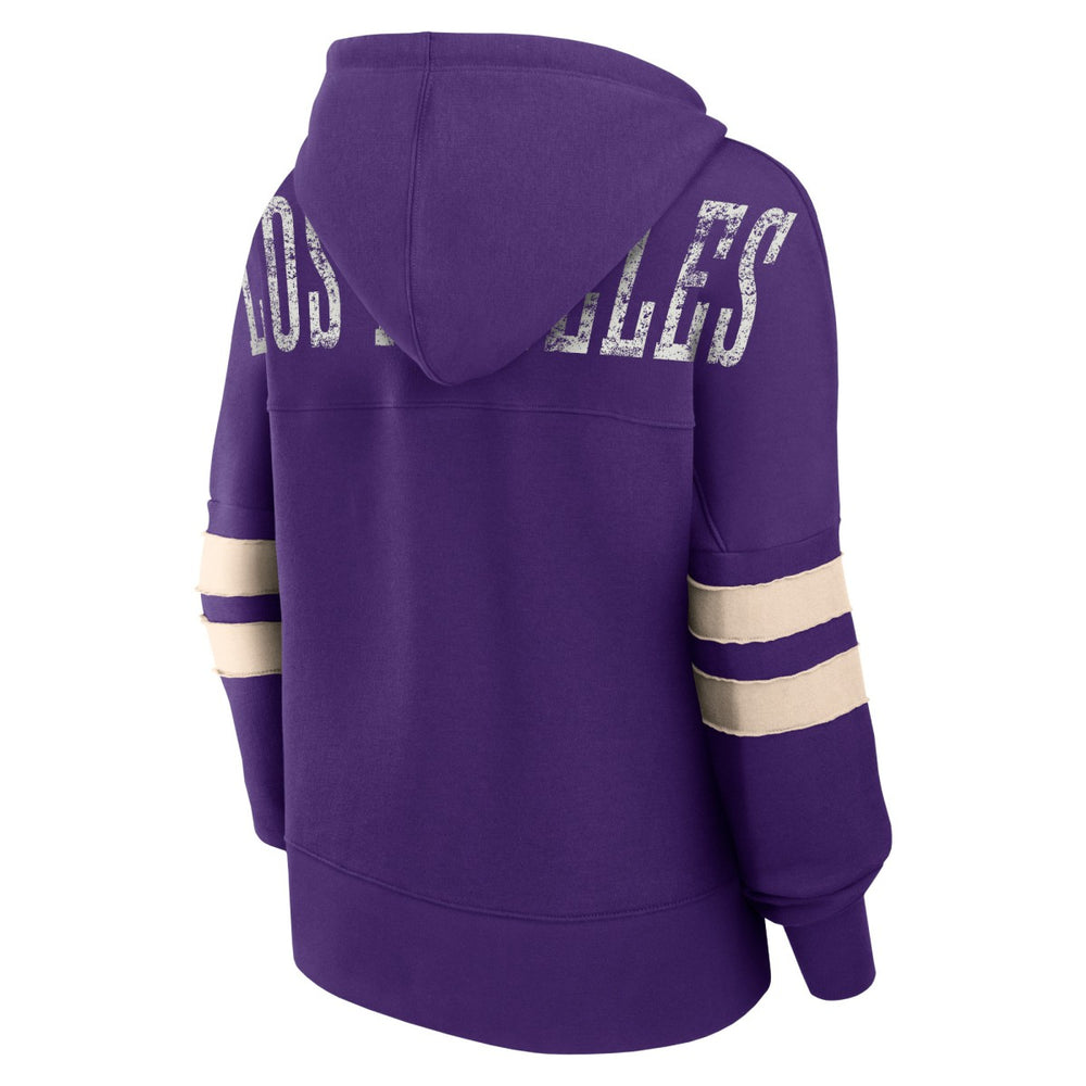 Fanatics Los Angeles Lakers Women's Bold Move Dolman V-Neck High Hip Hoodie