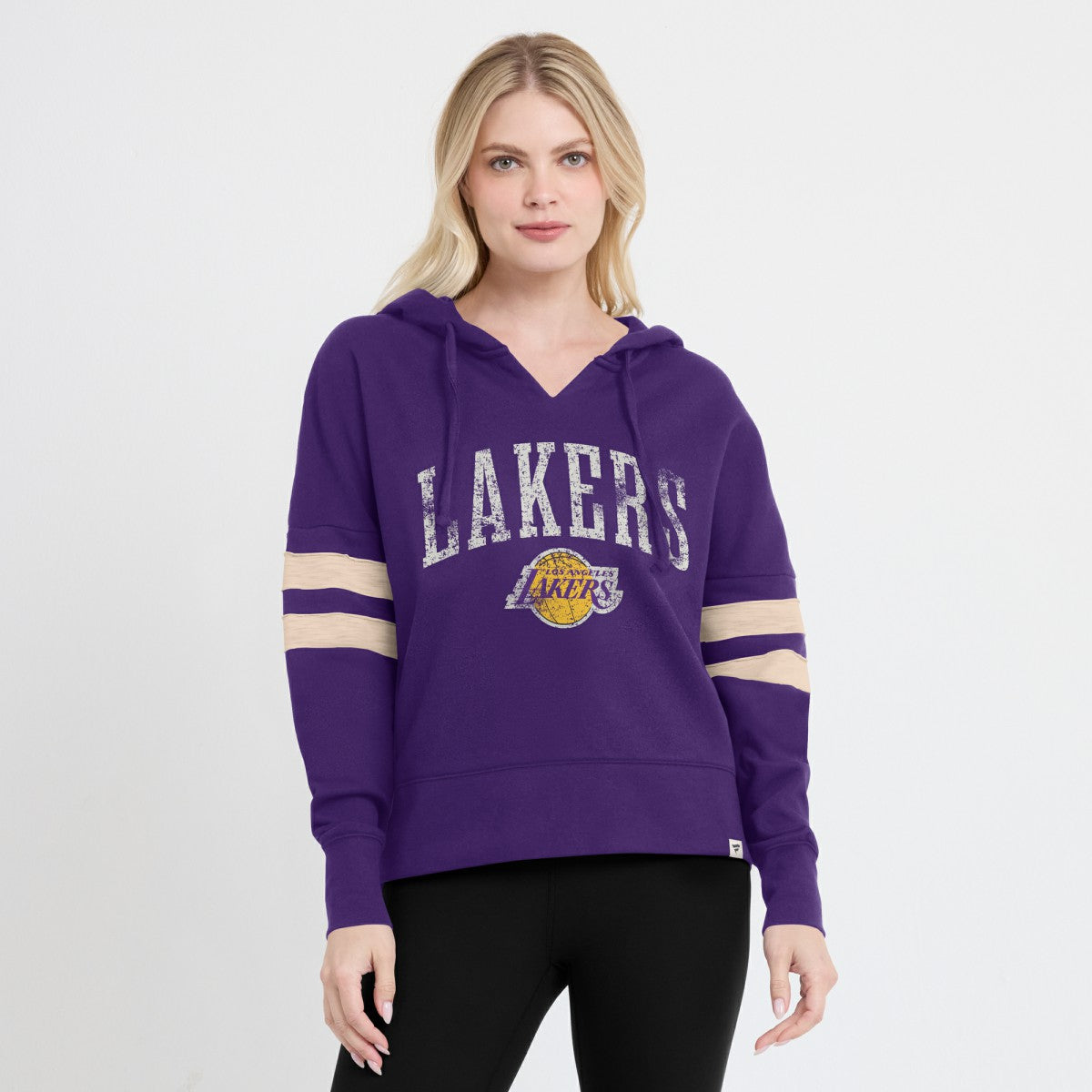 Fanatics Los Angeles Lakers Women's Bold Move Dolman V-Neck High Hip Hoodie