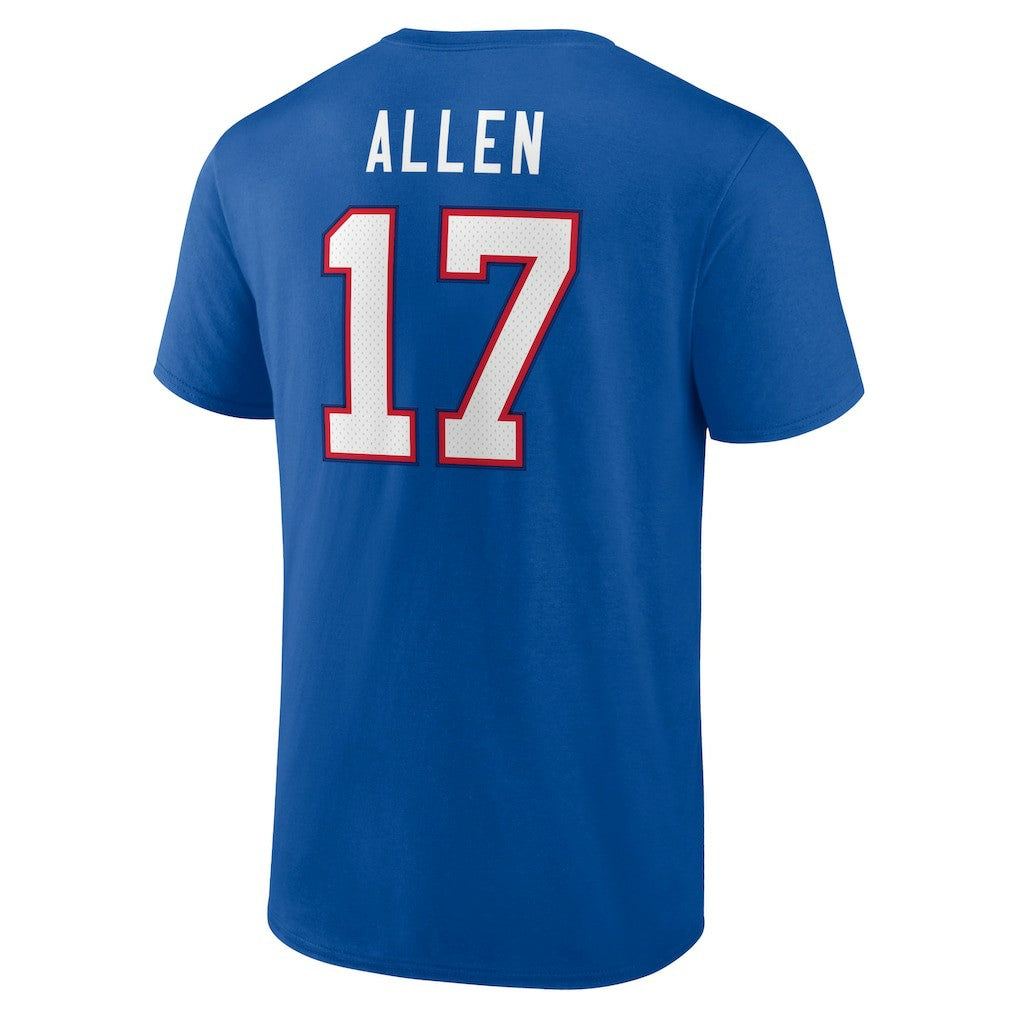 Josh Allen  Icon Player Name & Number T-Shirt - Buffalo Bills T-shirts