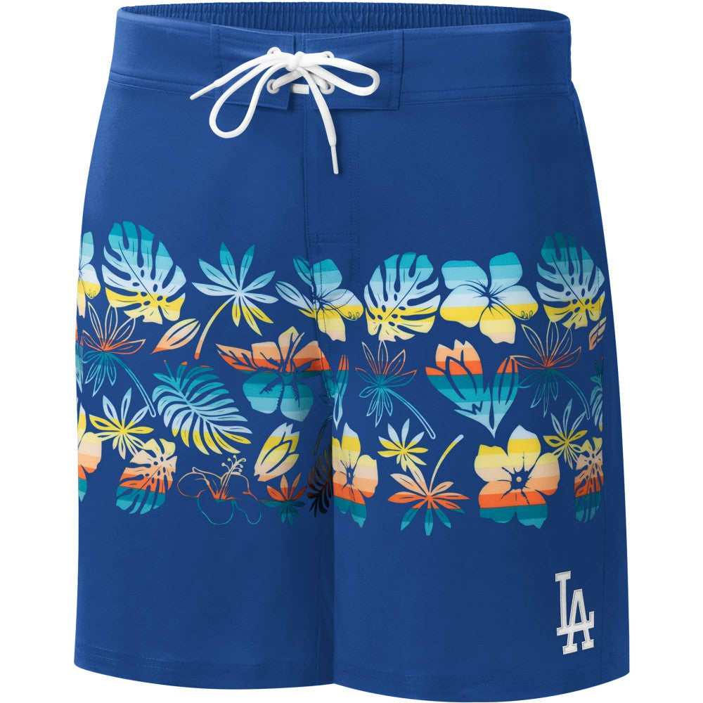 Royal Los Angeles Dodgers G-III Sports by Carl Banks Breeze Volley Swim Shorts