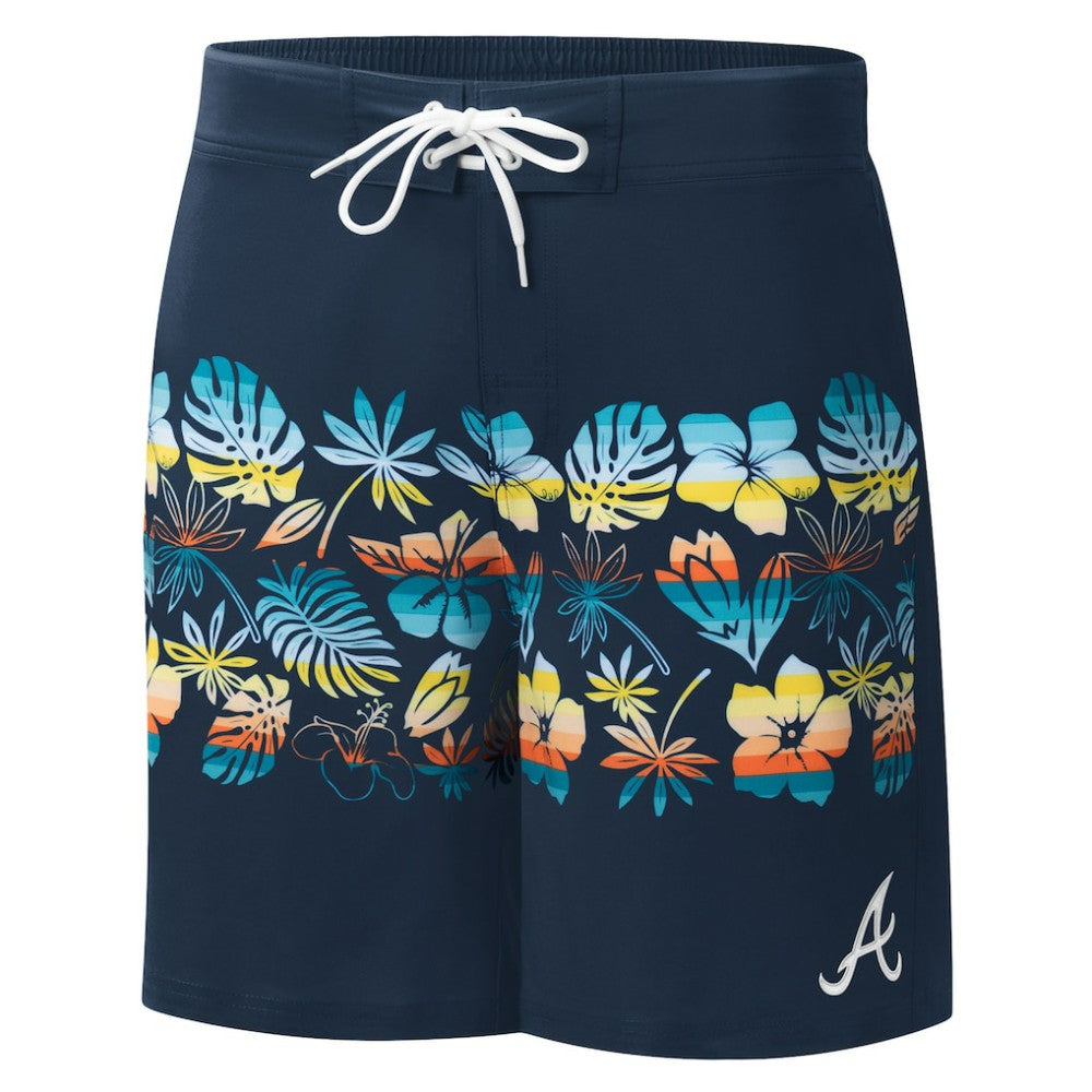 Navy Atlanta Braves G-III Sports by Carl Banks Breeze Volley Swim Shorts