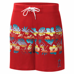 Red Los Angeles Angels G-III Sports by Carl Banks Breeze Volley Swim Shorts