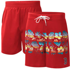 Red Boston Red Sox G-III Sports by Carl Banks Breeze Volley Swim Shorts