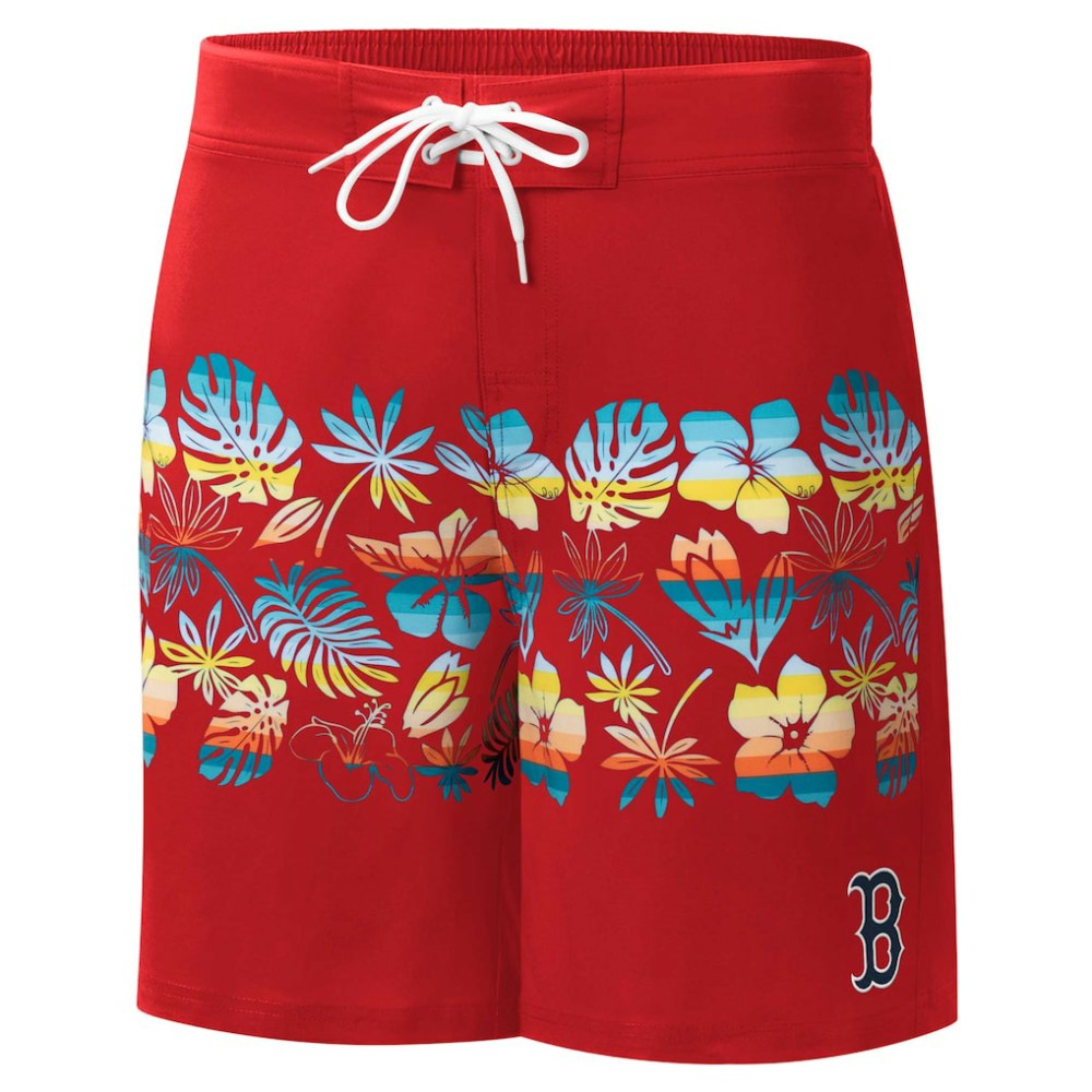 Red Boston Red Sox G-III Sports by Carl Banks Breeze Volley Swim Shorts