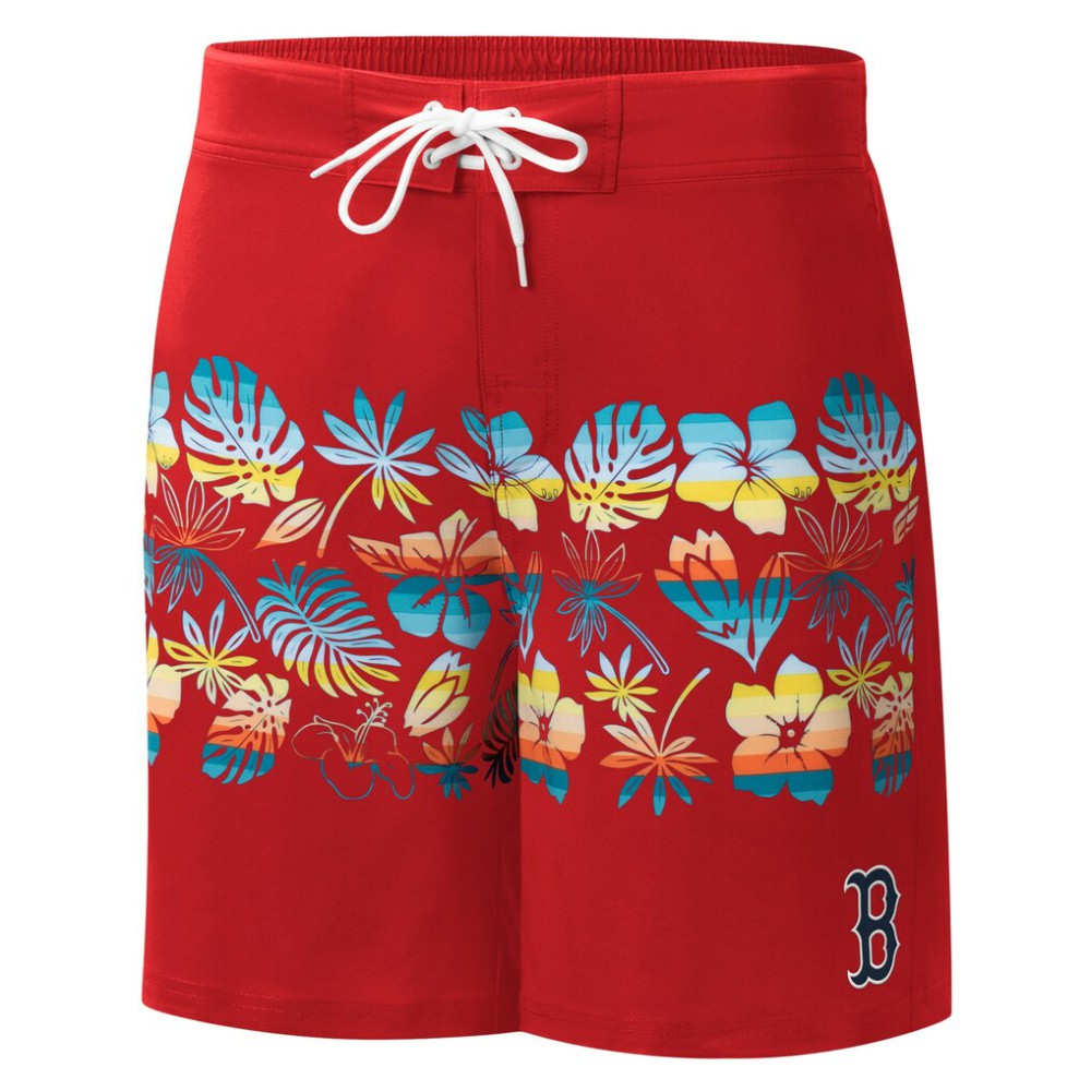 Red Boston Red Sox G-III Sports by Carl Banks Breeze Volley Swim Shorts