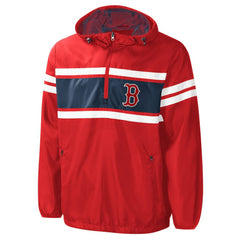 Red Boston Red Sox G-III Sports by Carl Banks Game Score Quarter-Zip Windbreaker