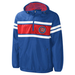 Royal Chicago Cubs G-III Sports by Carl Banks Game Score Quarter-Zip Windbreaker