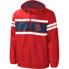 Red St. Louis Cardinals G-III Sports by Carl Banks Game Score Quarter-Zip Windbreaker