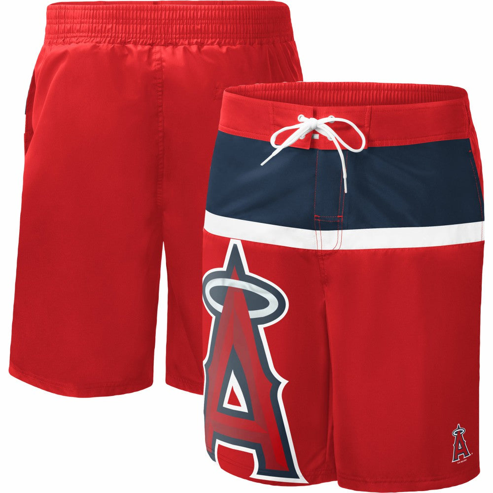 Red Los Angeles Angels G-III Sports by Carl Banks Sea Wind Swim Shorts