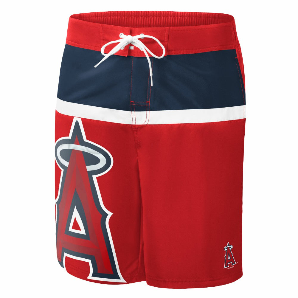 Red Los Angeles Angels G-III Sports by Carl Banks Sea Wind Swim Shorts