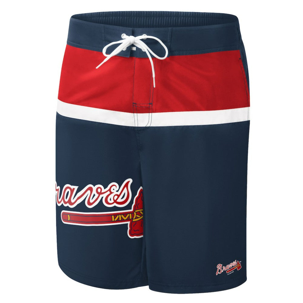 Navy Atlanta Braves G-III Sports by Carl Banks Sea Wind Swim Shorts