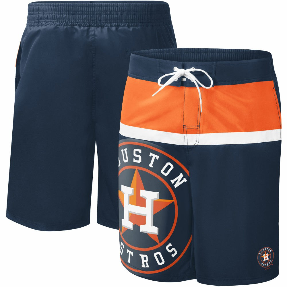Navy Houston Astros G-III Sports by Carl Banks Sea Wind Swim Shorts