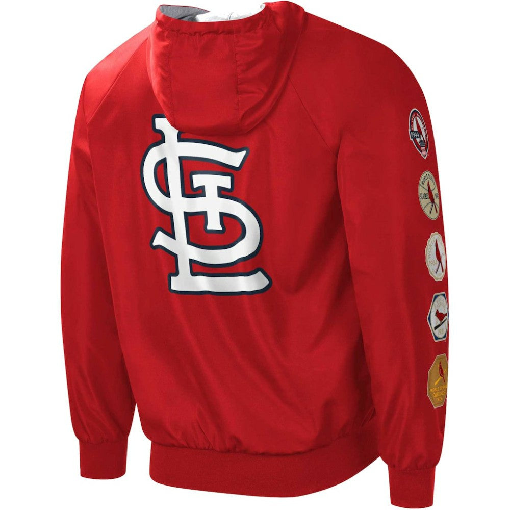 Red/Heather Gray St. Louis Cardinals G-III Sports by Carl Banks Southpaw Reversible Raglan Hoodie Full-Zip Jacket