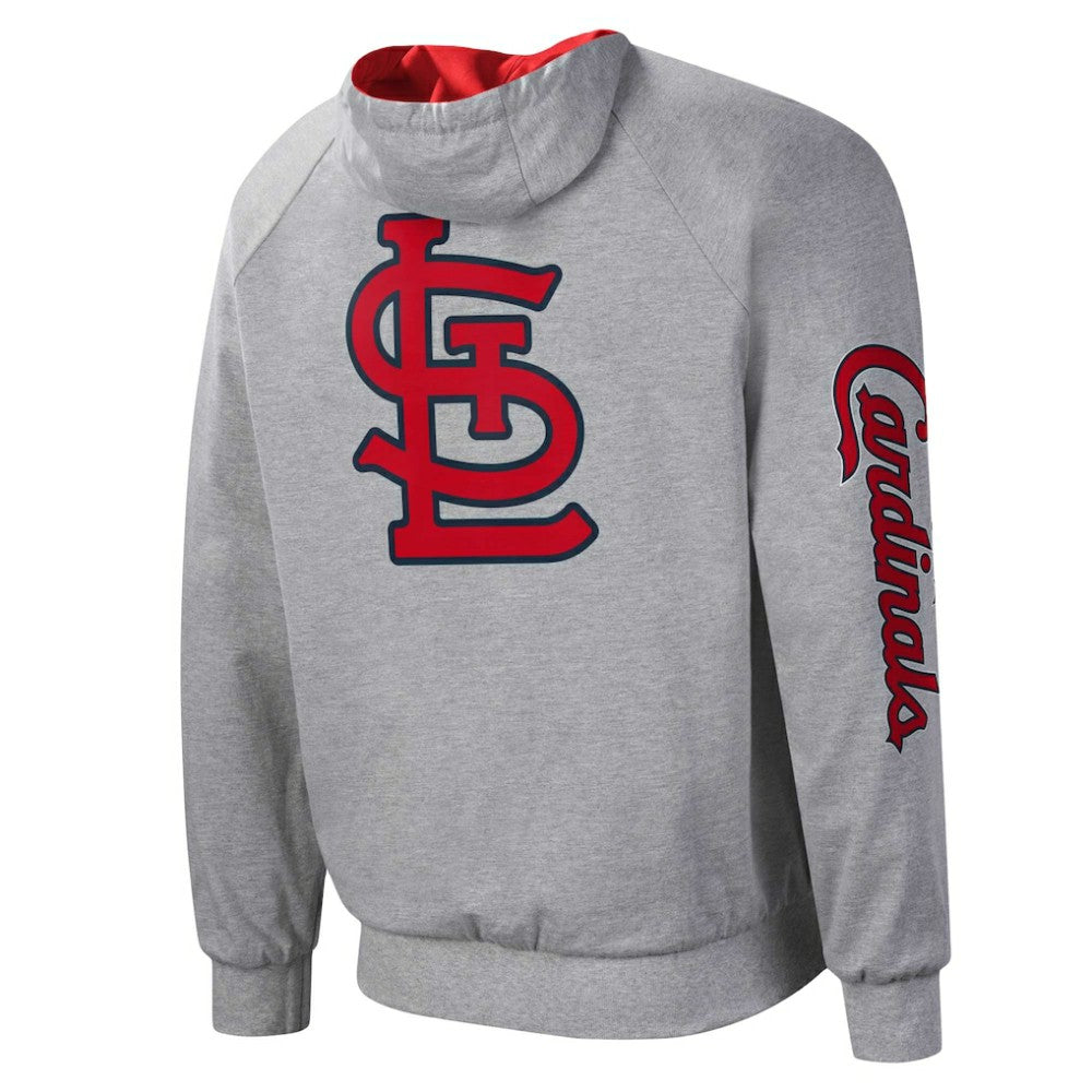 Red/Heather Gray St. Louis Cardinals G-III Sports by Carl Banks Southpaw Reversible Raglan Hoodie Full-Zip Jacket