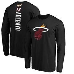 Bam Adebayo Miami Heat Playmaker Team Name & Number Long Sleeve T-Shirt