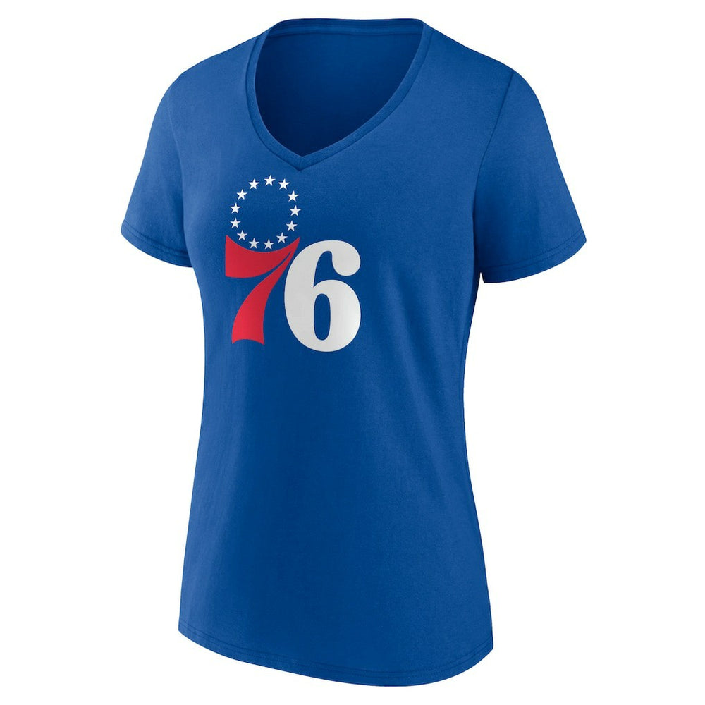 Tyrese Maxey Philadelphia 76ers Women's Playmaker Team Name & Number V-Neck T-Shirt